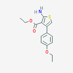 2-Amino-4-(4-ethoxy-phenyl)thiophene-3-carboxylicethylester结构式