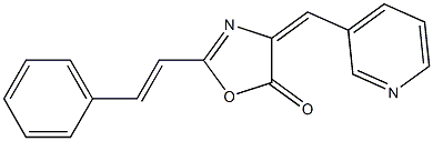 2-(2-苯乙烯基)-4-(3-吡啶基亚甲基)-5(4H)-恶唑酮结构式
