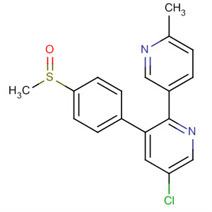 Structure of 2,3'-Bipyridine, 5-chloro-6'-methyl-3-[4-(methylsulfinyl)phenyl]-