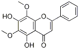 Structure of 4H-1-Benzopyran-4-one,5,7-dihydroxy-6,8-dimethoxy-2-phenyl-