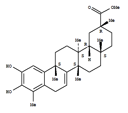 D:A-Friedo-24-noroleana-1,3,5(10),7-tetraen-29-oicacid, 2,3-dihydroxy-, methyl ester, (20a)-结构式