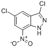 Structure of 3,5-DICHLORO-7-NITRO (1H)INDAZOLE