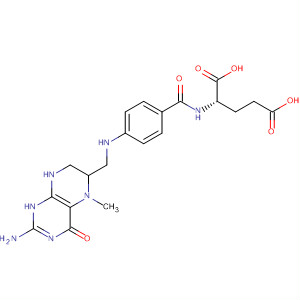 Structure of L-Glutamic acid,N-[4-[[(2-amino-1,4,5,6,7,8-hexahydro-5-methyl-4-oxo-6-pteridinyl)methyl]amino]benzoyl]-, (R)-
