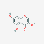 Structure of 4H-1-Benzopyran-4-one, 3,5,7-trihydroxy-