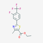 Ethyl 2-[3-Fluoro-(Trifluoromethyl)Phenyl]-4-Methyl-Thiazole-5-Carboxylate结构式