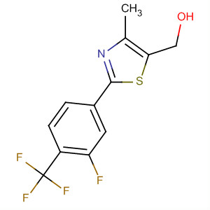 5-Thiazolemethanol, 2-[3-fluoro-4-(trifluoromethyl)phenyl]-4-methyl-结构式