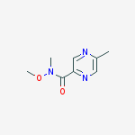 Structure of N-methoxy-N,5-dimethyl-2-Pyrazinecarboxamide