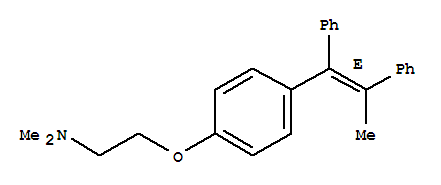 (E)-2-(4-(1,2-Diphenyl-1-propenyl)phenoxy)-N,N-dimethylethanamine结构式