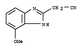 Structure of 1H-Benzimidazole-2-acetonitrile,7-methoxy-