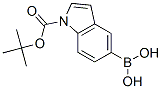 Structure of 1-(TERT-BUTOXYCARBONYL)-1H-INDOL-5-YLBORONIC ACID