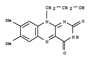 Structure of 10-(2-hydroxyethyl)-7,8-dimethylbenzo[g]pteridine-2,4(3H,10H)-dione