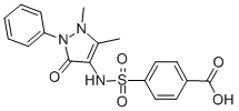 Structure of 4-(1,5-DIMETHYL-3-OXO-2-PHENYL-2,3-DIHYDRO-1H-PYRAZOL-4-YLSULFAMOYL)-BENZOIC ACID