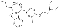 Structure of [4-[2-(Diethylamino)ethoxy]-3-iodophenyl][2-(1-hydroxybutyl)-3-benzofuranyl]-methanone