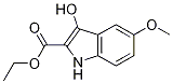 Structure of Ethyl 3-hydroxy-5-methoxy-1H-indole-2-carboxylate