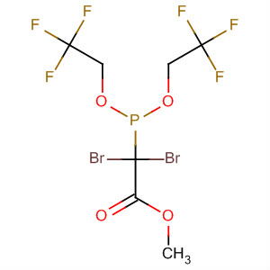 Structure of Acetic acid, [bis(2,2,2-trifluoroethoxy)phosphinyl]dibromo-, methyl ester