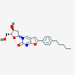 3-[(2r,4s,5r)-4-hydroxy-5-(hydroxymethyl)oxolan-2-yl]-6-(4-pentylphenyl)furo[2,3-d]pyrimidin-2-one结构式