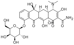 Structure of TETRACYCLINE 10-O-B-D-GALACTOPYRANOSIDE