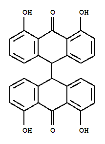 1,8,1,8-tetrahydroxybisanthrone结构式