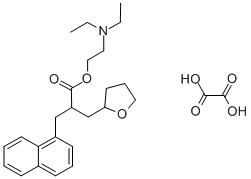 Structure of alpha-(1-Naphthylmethyl)-2-tetrahydrofuranpropionic acid diethylaminoethyl ester oxalate