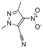 1,3-dimethyl-4-nitro-1H-pyrazole-5-carbonitrile结构式