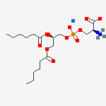 Sodium;(2s)-2-azaniumyl-3-[[(2r)-2,3-di(hexanoyloxy)propoxy]-oxidophosphoryl]oxypropanoate结构式