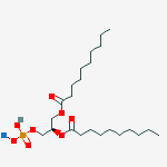 Sodium;[(2r)-2,3-di(decanoyloxy)propyl] Hydrogen Phosphate结构式