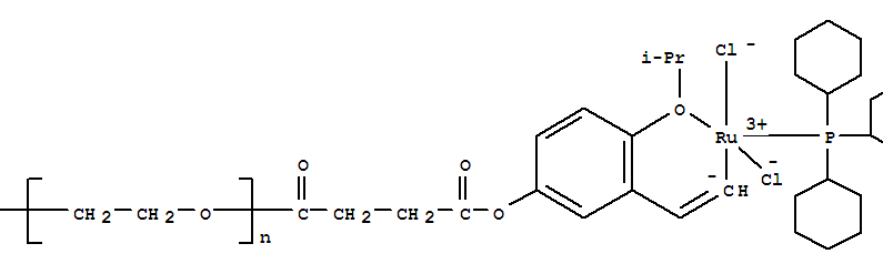 Structure of POLYETHYLENE GLYCOL-BOUND RUTHENIUM CARBENE COMPLEX