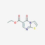 Structure of 5H-Thiazolo[3,2-a]pyrimidine-6-carboxylic acid, 5-oxo-, ethyl ester