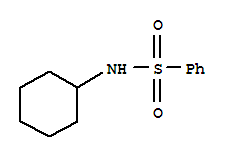 benzenesulfonamide, N-cyclohexyl-结构式