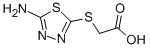 Structure of [(5-amino-1,3,4-thiadiazol-2-yl)thio]acetic acid(SALTDATA: FREE)