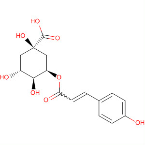 1,3β,4α-Trihydroxy-5α-[3-(4-hydroxyphenyl)acryloyloxy]cyclohexane-1β-carboxylic acid结构式
