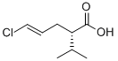 Structure of 4-Pentenoic acid, 5-chloro-2-(1-methylethyl)-, (2S,4E)-