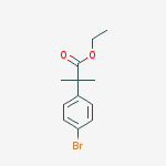 Structure of ethyl 2-(4-bromophenyl)-2-methylpropanoate