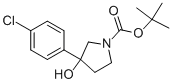 1-Pyrrolidinecarboxylic acid, 3-(4-chlorophenyl)-3-hydroxy-,1,1-dimethylethyl ester结构式