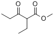 Structure of Pentanoic acid, 2-ethyl-3-oxo-, methyl ester
