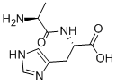 (S)-2-((S)-2-氨基丙酰胺基)-3-(1H-咪唑-5-基)丙酸结构式