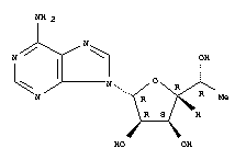 Structure of 9H-Purin-6-amine,9-(6-deoxy-b-D-allofuranosyl)-