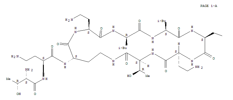 Structure of colistin nonapeptide