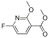 Structure of 3-Pyridinecarboxylicacid, 6-fluoro-2-methoxy-, methyl ester