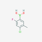 4-CHLORO-2-FLUORO-5-METHYLPHENYLBORONIC ACID结构式