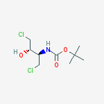 tert-butyl [(2R,3S)-1,4-dichloro-3-hydroxybutan-2-yl]carbamate结构式