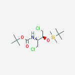 Structure of 2S-T-BUTYLDIMETHYLSILYLOXY-3R-(T-BOC)-AMINO-1,4-DICHLOROBUTANE