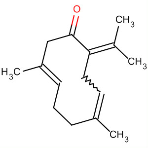Structure of 3,7-Cyclodecadien-1-one, 3,7-dimethyl-10-(1-methylethylidene)-, (Z,E)-