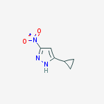 3-Cyclopropyl-5-nitro-1H-pyrazole结构式
