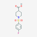 1-[(4-FLUOROPHENYL)SULFONYL]-4-PIPERIDINE-CARBOXYLIC ACID结构式