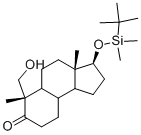 Structure of 7H-benz[e]inden-7-one, 3-[[(1,1-dimethylethyl)dimethylsilyl]oxy]dodecahydro-6-(hydroxymethyl)-3a,6-dimethyl-, (3S,3aS,6S)-