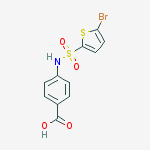 4-(5-Bromo-thiophene-2-sulfonylamino)-benzoic acid结构式