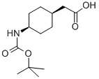 顺式-[4-(Boc-氨基)环己基]乙酸结构式