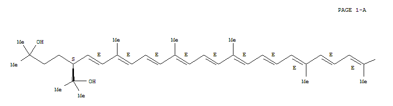Structure of bacterioruberin