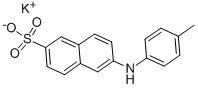 Chemical structure of Potassium 6-(p-tolylamino)naphthalene-2-sulfonate